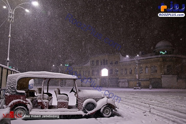 بارش برف بهاری در همدان +عکس