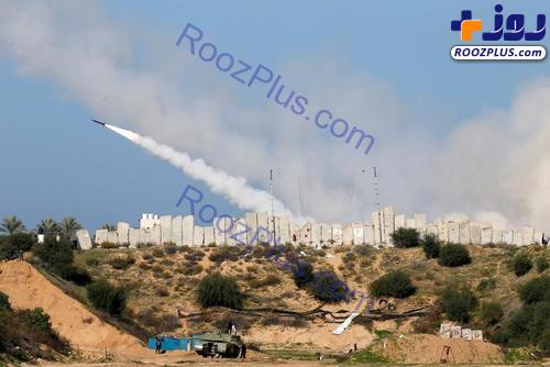 شلیک موشک در رزمایش گروه‌های مقاومت فلسطینی +عکس