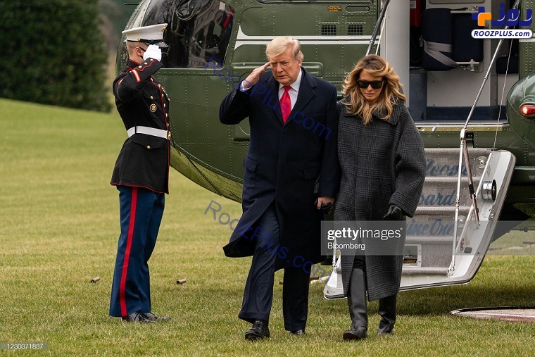 عکس/ لحظه برگشت ترامپ به کاخ سفید