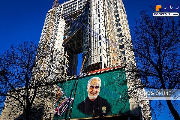 بزرگترین دیوارنگاره کشور منقش به تصویر خادم الرضا در مشهد +عکس