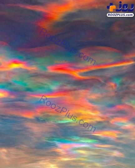 ابرهای رنگین کمان در ایسلند +تصاویر