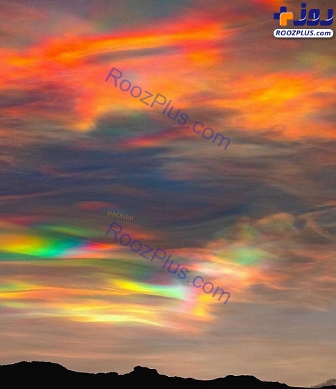 ابرهای رنگین کمان در ایسلند +تصاویر