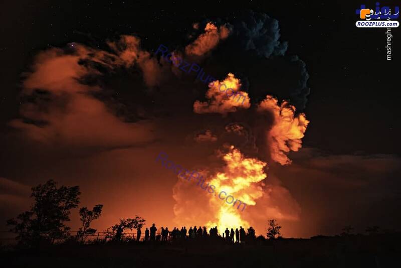 فوران عجیب آتشفشان در هاوایی+عکس