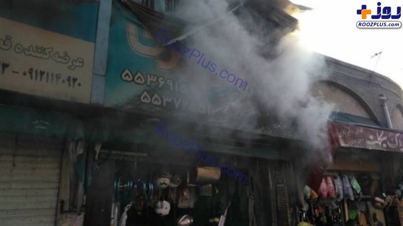 آتش‌سوزی گسترده در یک گاراژ در میدان رازی +تصاویر