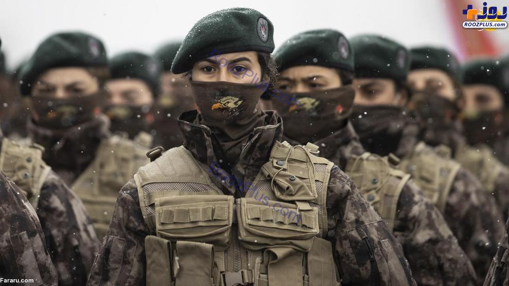مراسم فارغ التحصیلی زنان یگان ویژه پلیس ترکیه +عکس