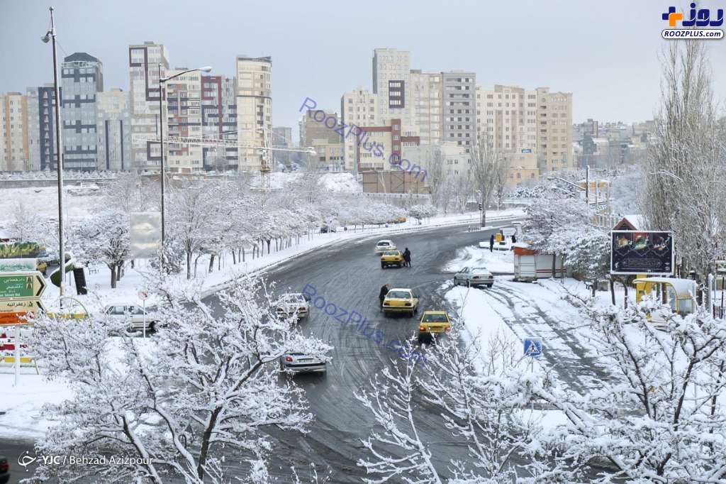 اولین برف زمستانی تبریز +عکس