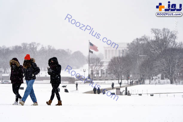 طوفان و برف در آمریکا+عکس