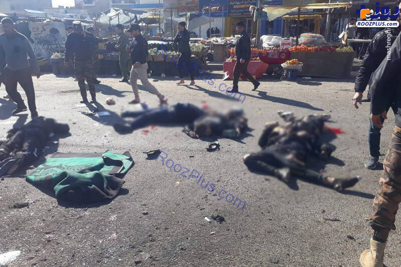 اجساد قربانیان انفجار در بغداد+عکس