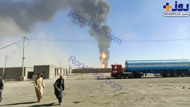 عکس/آتش سوزی در گمرک مرزی افغانستان با ایران