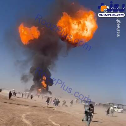 عکس/آتش سوزی در گمرک مرزی افغانستان با ایران