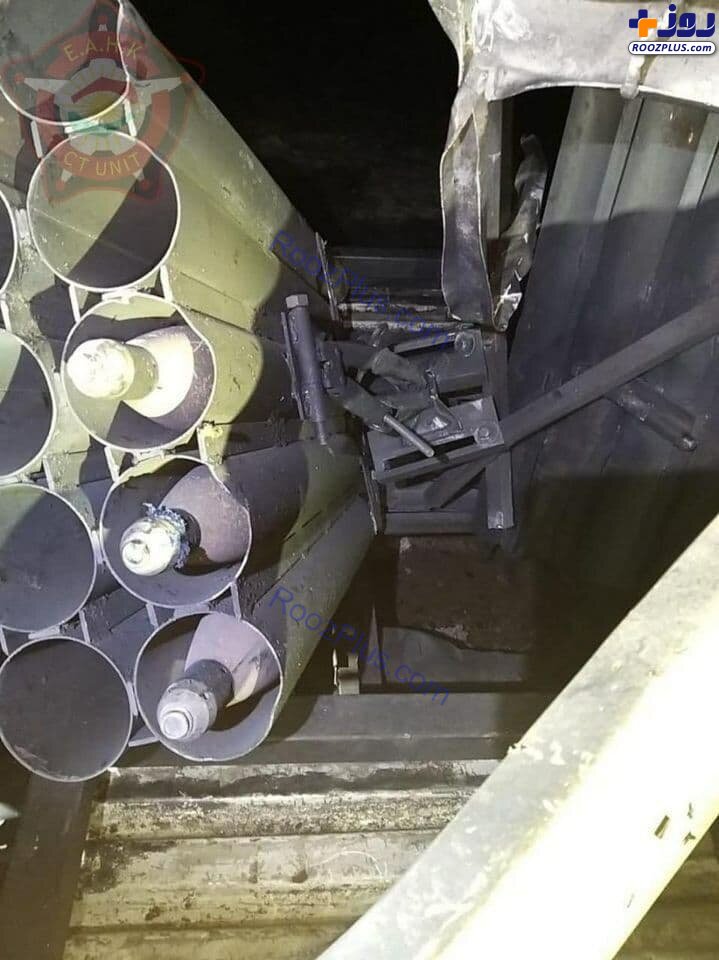 عکس/ کشف خودروی حامل موشک‌انداز پس از حمله به فرودگاه اربیل