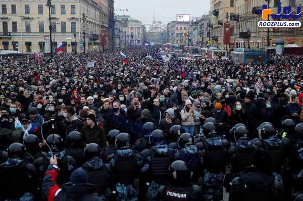 تظاهرات گسترده در روسیه علیه پوتین+عکس