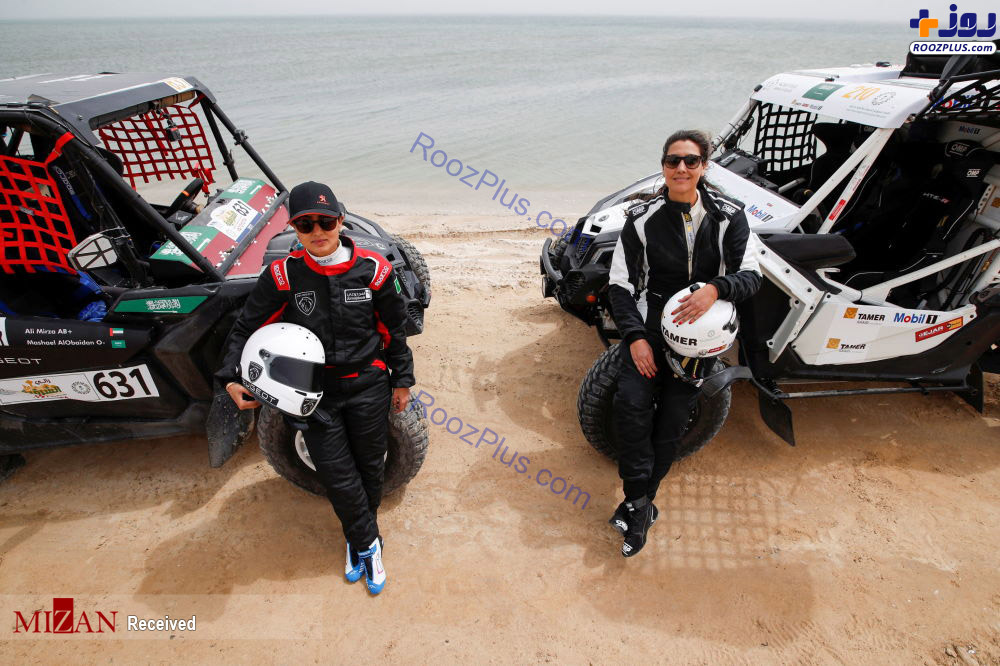عکس/اولین زن سعودی در مسابقات بین المللی رالی