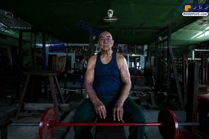 عکس/ بدنسازی پیرمرد ۹۱ ساله