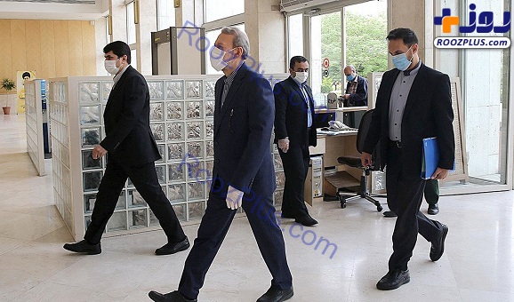 حضور علی لاریجانی در مجلس پس از بهبودی کرونا+عکس