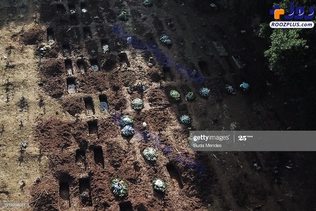 عکس/قبرستان قربانیان کرونا در برزیل