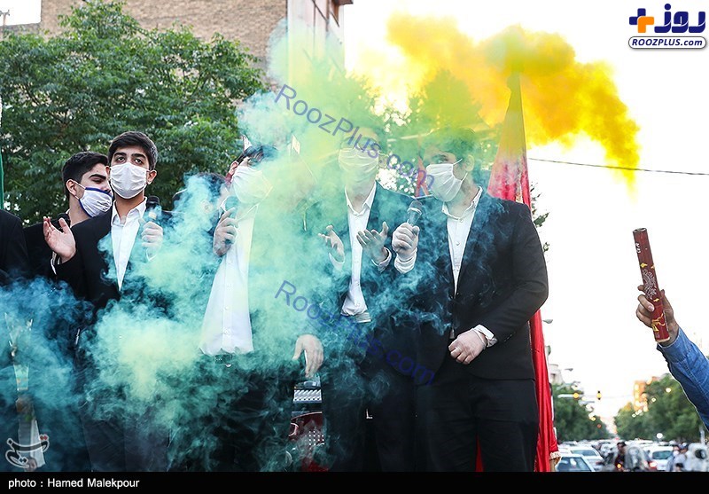 سرودخوانی میلاد امام حسن مجتبی(ع) در خیابان‌های تهران +عکس