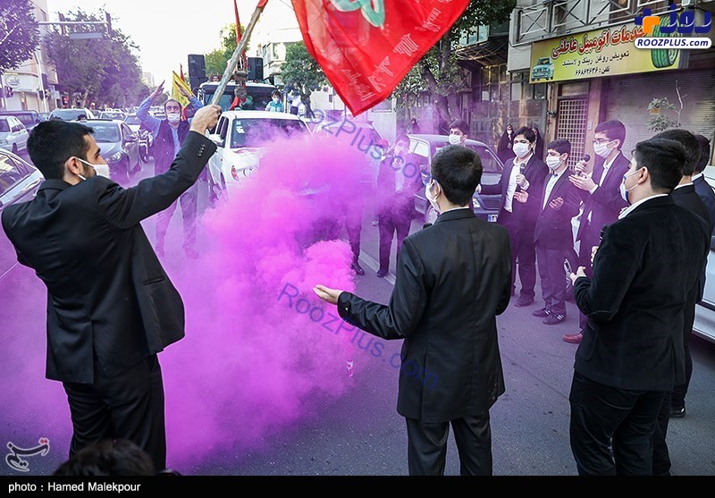 سرودخوانی میلاد امام حسن مجتبی(ع) در خیابان‌های تهران +عکس