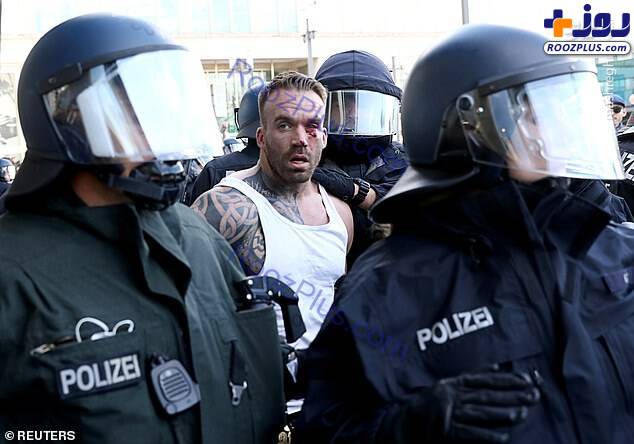 عکس/بازداشت معترضان قرنطینه در آلمان
