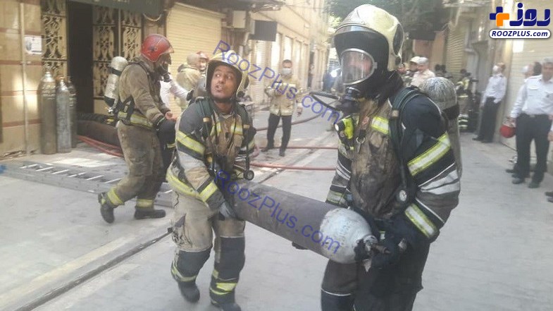 کارگاه طلاسازی در بازار تهران آتش گرفت +تصاویر