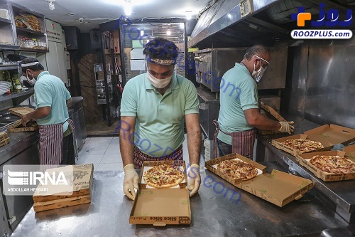 توزیع پیتزای نذری در کوره‌های آجرپزی چهاردانگه‎! +عکس