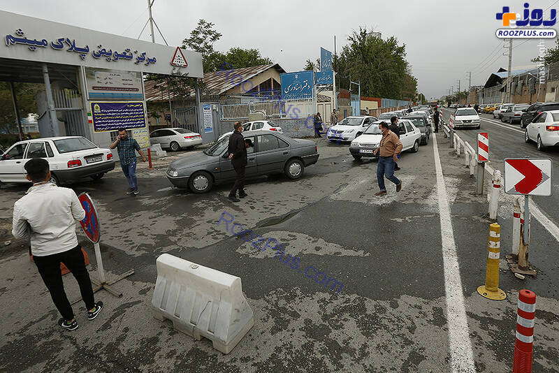 ازدحام در مرکز تعویض پلاک خودرو تهران/عکس