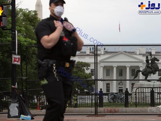 عکس/ نصب دیوار امنیتی بیرون کاخ سفید