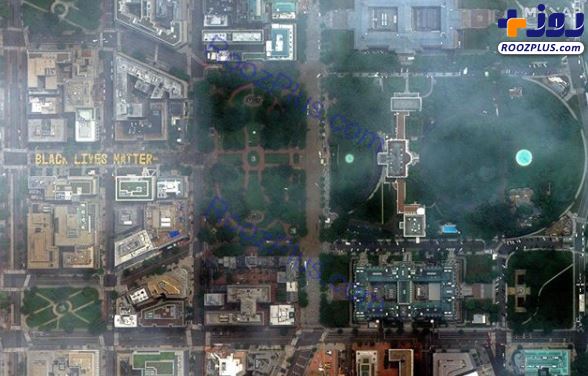 نمای هوایی از خیابان مقابل کاخ سفید +عکس