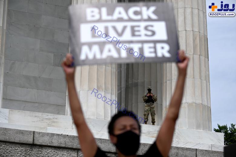 ارتش آمریکا مقابل معترضان در واشنگتن + عکس