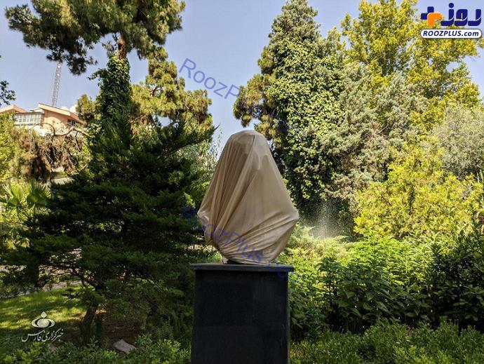 عکس/ آیا این مجسمه ناپیدا متعلق به شهید سلیمانی است؟