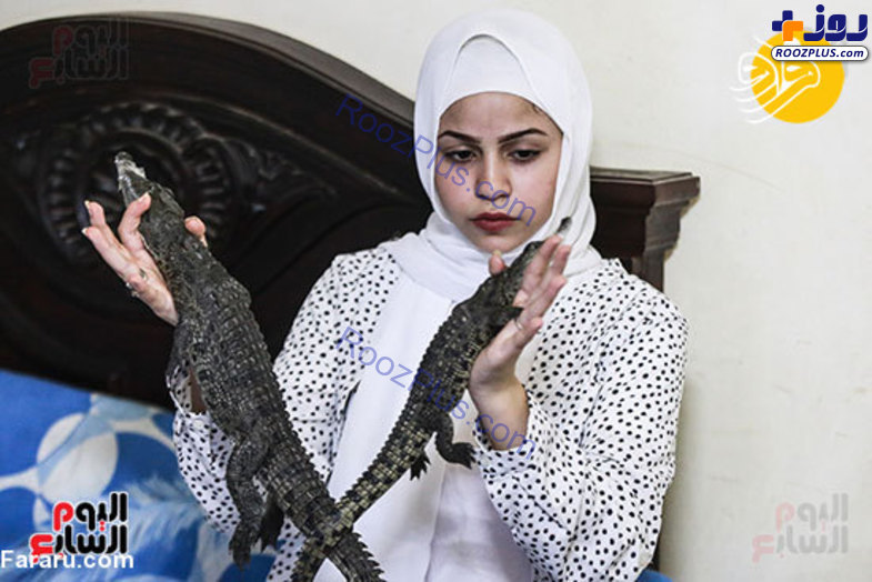 د‌ختر ۱۵ ساله تمساح پرورش می‌دهد! + تصاویر