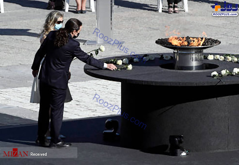 عکس/ ادای احترام رسمی به قربانیان کرونا در اسپانیا