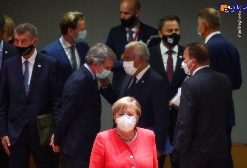اولین دیدار رهبران اتحادیه اروپا بعد از شیوع کرونا+عکس