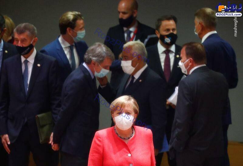 دیدار رهبران اتحادیه اروپا با ماسک +عکس