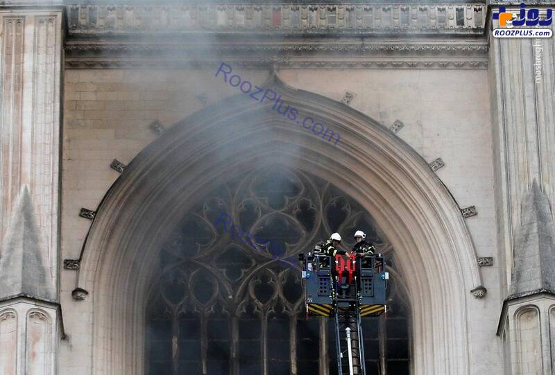 آتش سوزی کلیسای جامع نانت در فرانسه +عکس