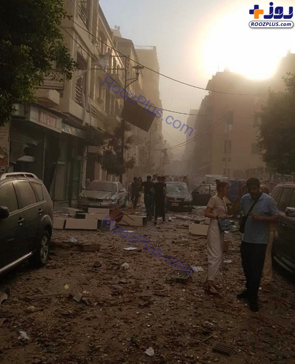 نخستین تصاویر از خیابان های اطراف بندر بیروت پس از انفجار شدید امروز