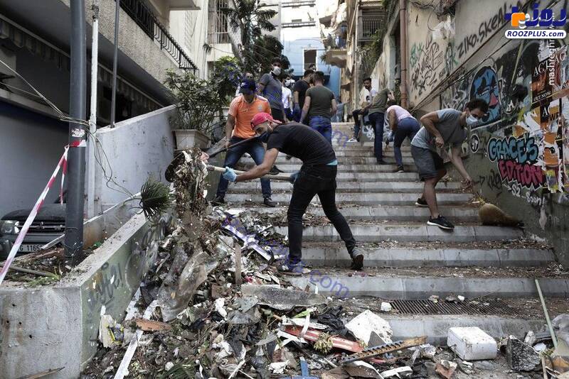 پاکسازی خیابان‌های بیروت توسط مردم +عکس