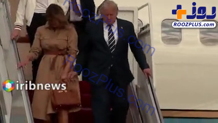همسر ترامپ بار دیگر دست او را پس زد +عکس
