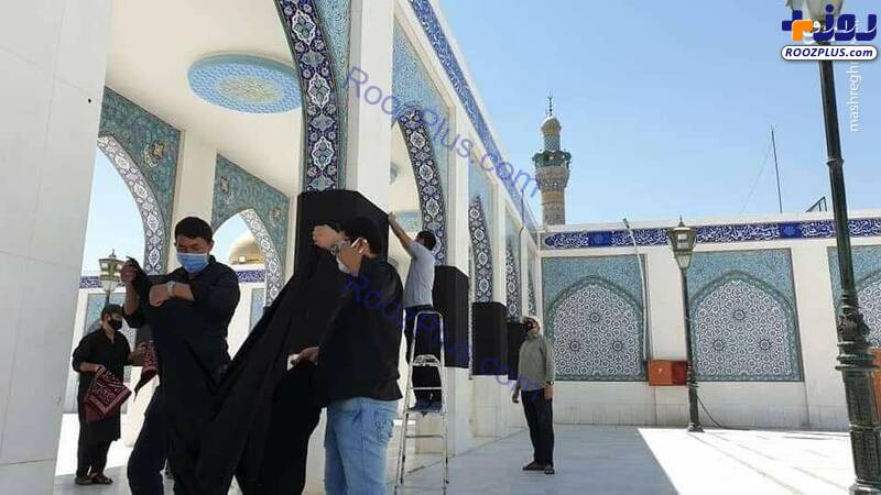 رنگ عزای حسینی در حرم حضرت زینب (س) +عکس