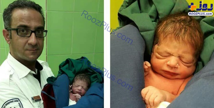 نوزاد عجول شاهرودی در خانه به دنیا آمد/عکس