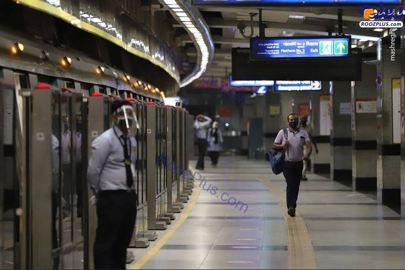 بازگشایی مترو هند پس از پنج ماه تعطیلی+عکس