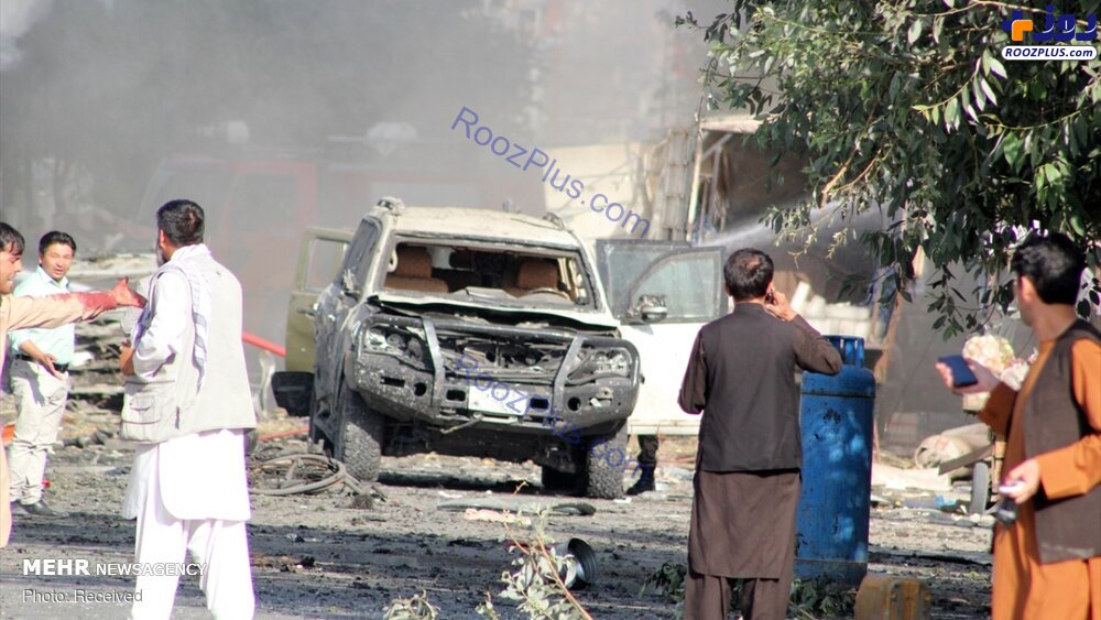 حمله انتحاری به کاروان معاون اول رئیس جمهور افغانستان +عکس