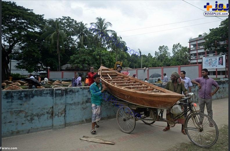 عکس/ بازار سنتی قایق ‌فروشان بنگلادش