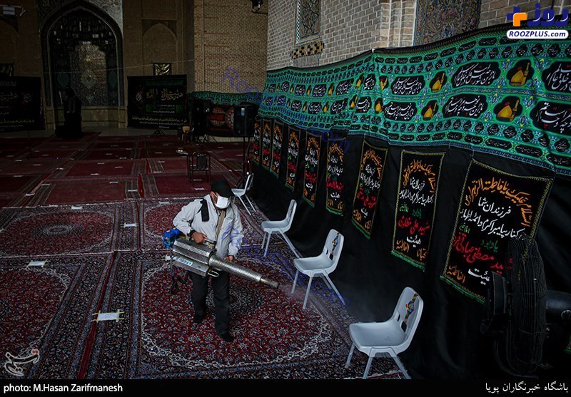 ضدعفونی هیئت ها و مساجد در ماه محرم +عکس