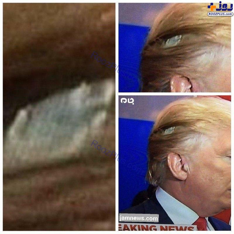 عکس/وجود شیء عجیب بین مو‌های ترامپ در مناظره با بایدن