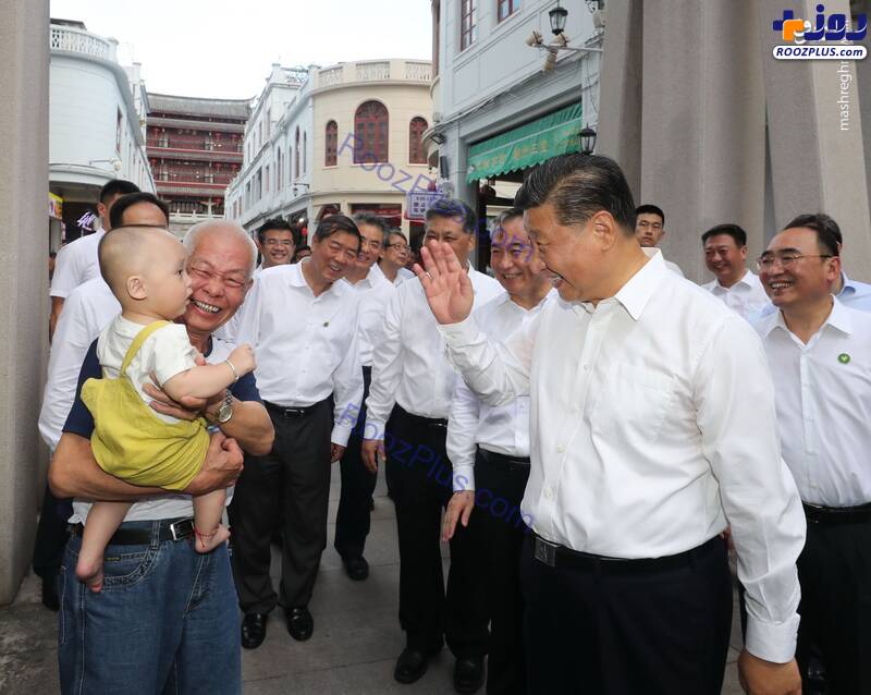 حضور معنادار رئیس جمهور چین در بین مردم بدون ماسک! +عکس