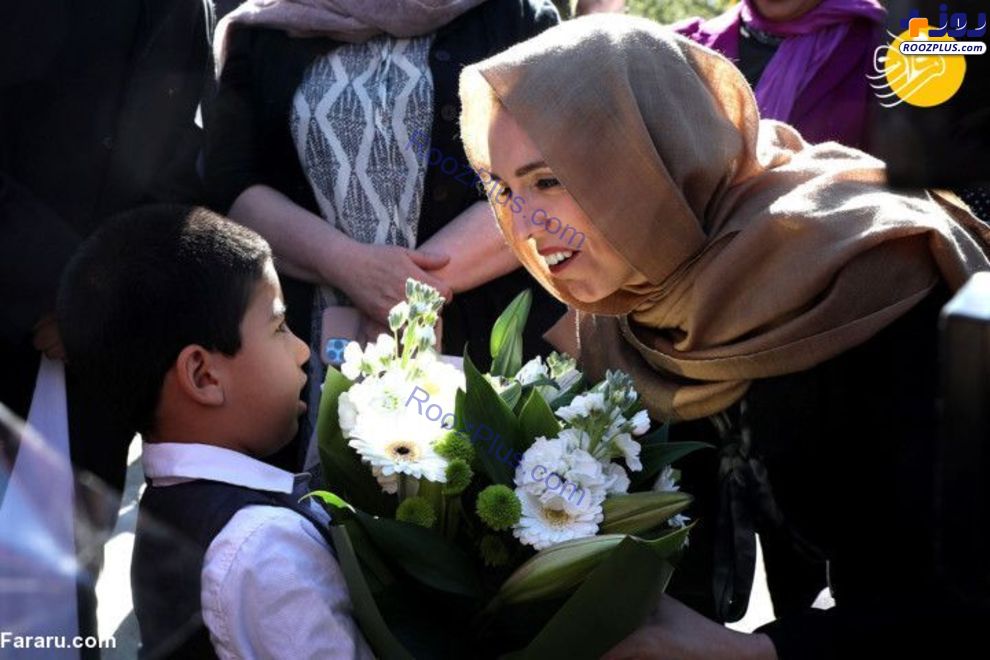 عکس/حجاب نخست وزیر نیوزیلند در رونمایی از یادبود مسلمانان کشته شده