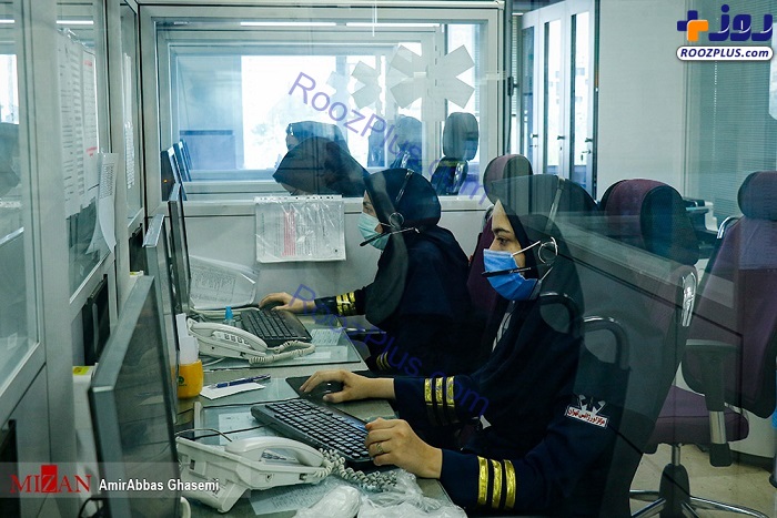 عکس/یک روز کاری در مرکز عملیات اورژانس تهران
