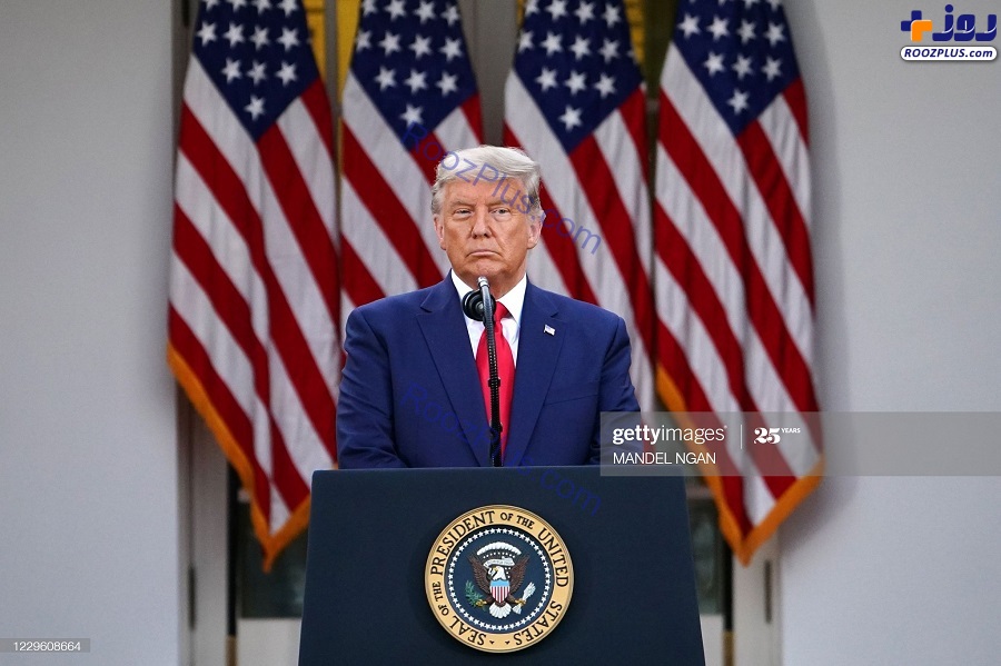 چهره ناراحت و درهم ترامپ در کاخ سفید +عکس