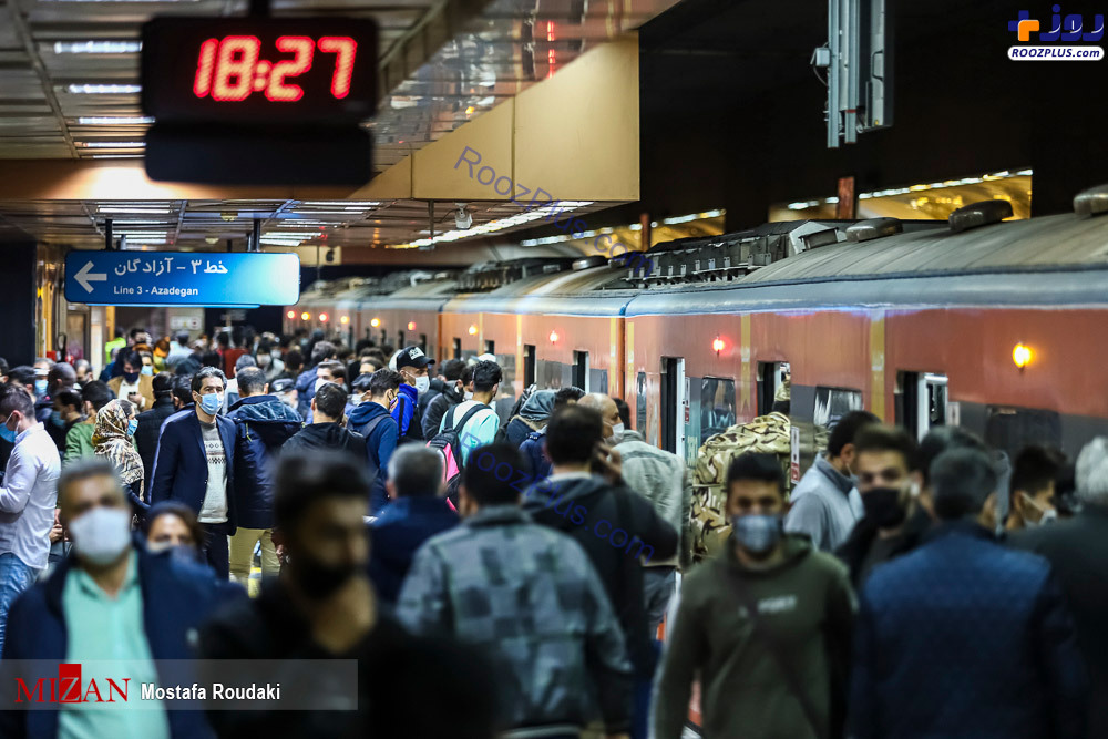 وضعیت مترو تهران بعد از ساعت ۱۸ +عکس